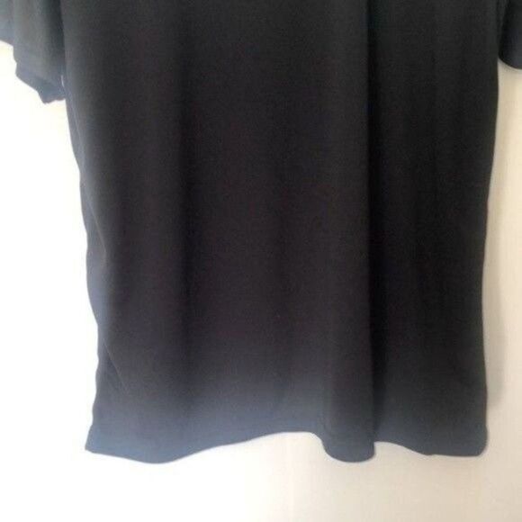 Black Short Sleeve T-Shirt Crew Neck Casual Basic Everyday Tee - Picture 3 of 8